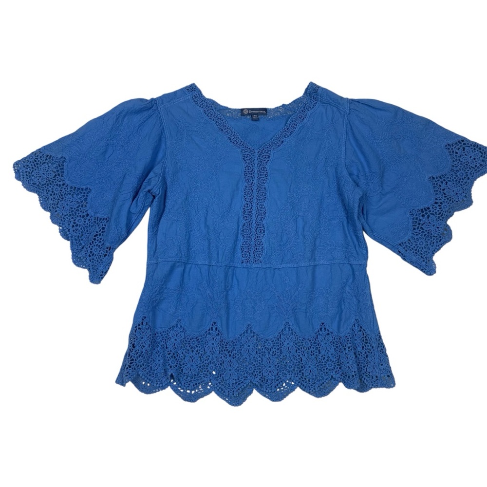 Democracy Royal Blue Lace Blouse